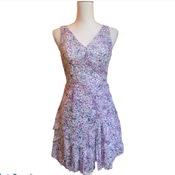 Banana Republic floral pleated chiffon dress - Picture 2 of 9